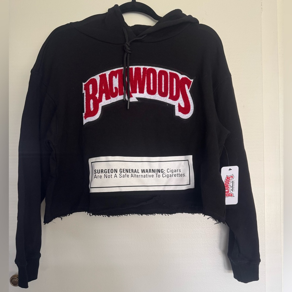 Backwoods Distressed Crop Hoodie Women’s Small Limited Edition NWT